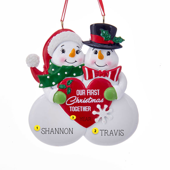 1st christmas ornaments couple