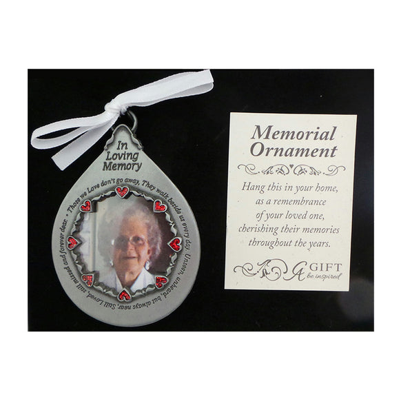 in loving memory dual picture ornament