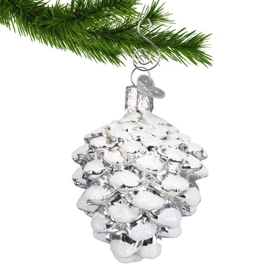 Silver Snowy Cone Ornament | Old World Christmas – Callisters Christmas