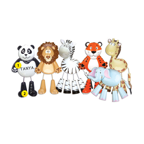 Zoo Animals Dangle Legs Ornament | Callisters Christmas | Christmas