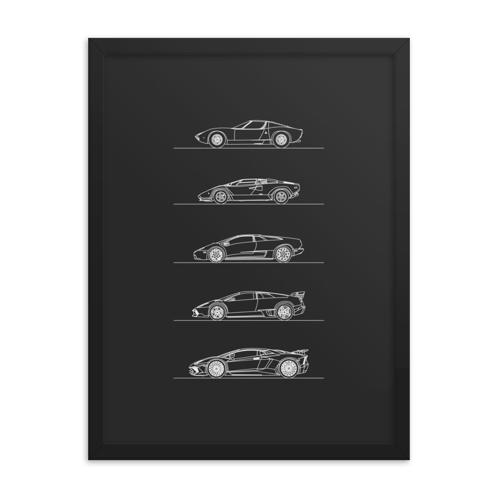 Lamborghini V12 Evolution Poster – Artlines Design