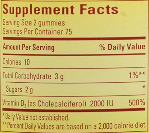 Nature Made Vitamin D3 Adult Gummies 150ct