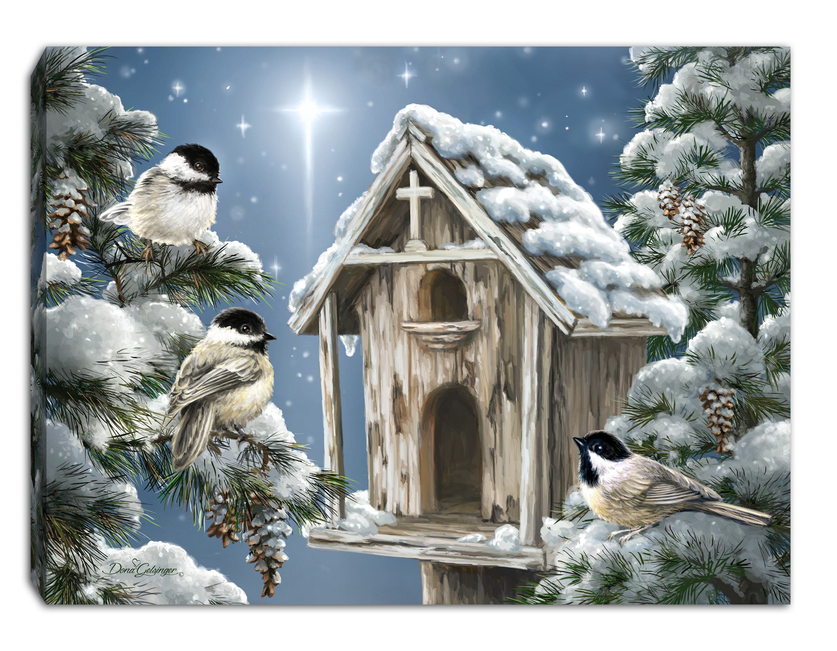 Mini Canvas-The Gift Of Peace-LED Tabletop w/Timer (8" x 6")