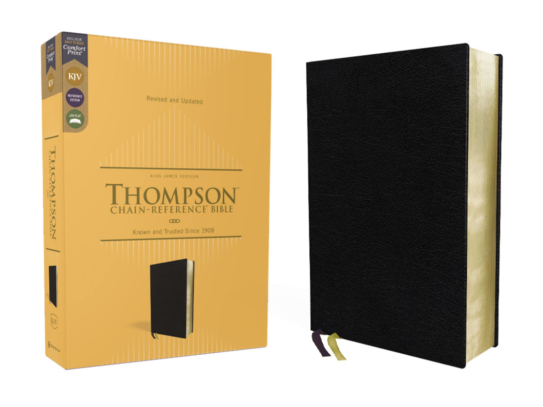 KJV Thompson Chain-Reference Bible (Comfort Print)-Black European Bonded Leather