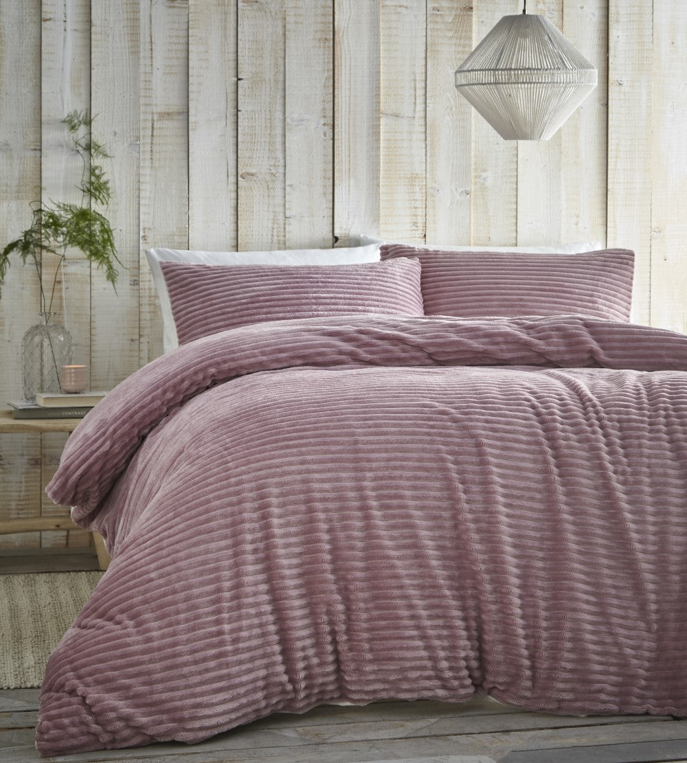 ribbed fleece duvet cover