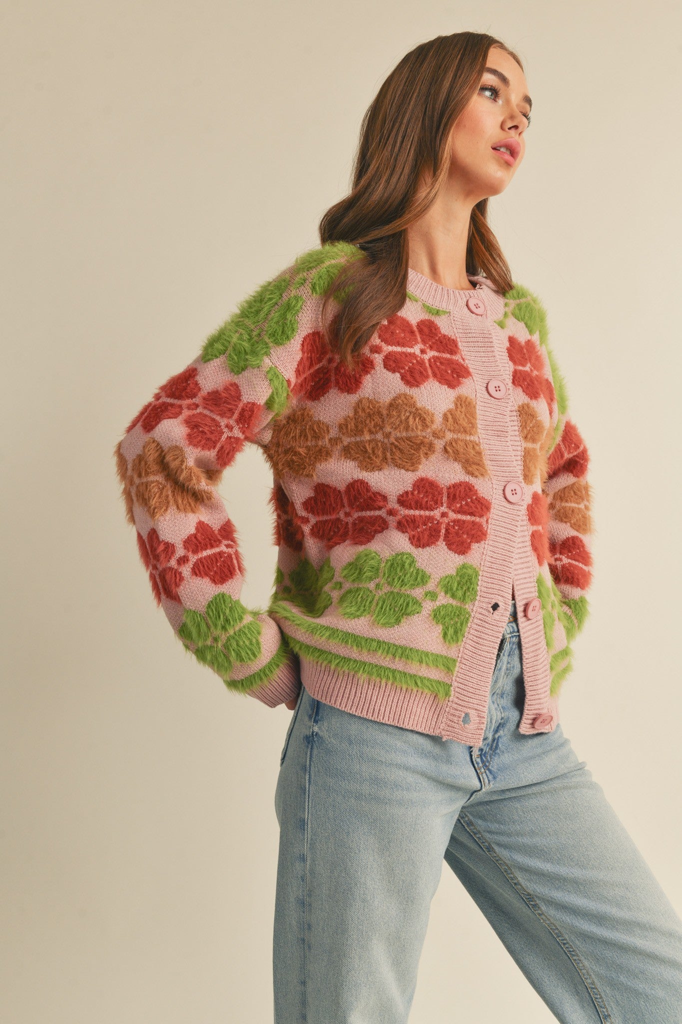 Crochet Knit Cropped Cardigan - Ready-to-Wear 1ABQAG