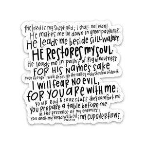 The Lord Is My Shepard Sticker | Black + White | - Lux n Lav