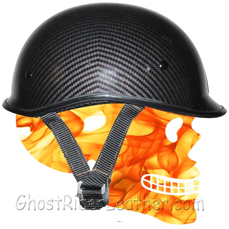 DOT Carbon Fiber LOOK Jockey Polo Motorcycle Shorty Helmet / SKU GRL-1