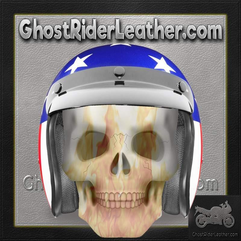DOT Daytona Cruiser Captain America Open Face Motorcycle ...