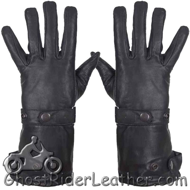 Premium Cowhide Long Leather Summer Riding Gauntlet Gloves - SKU GRL-G ...