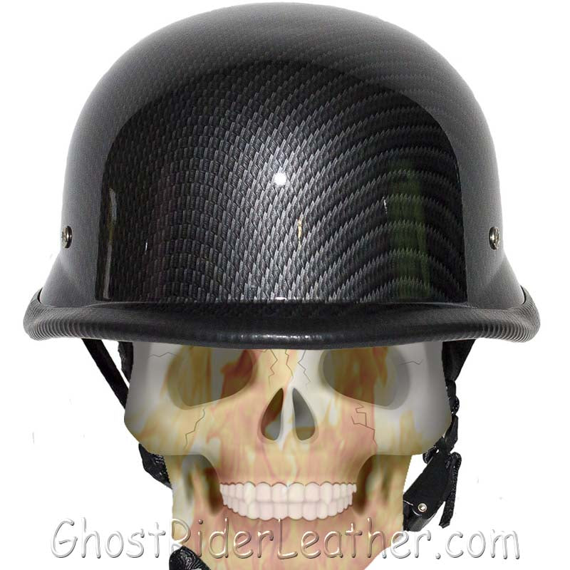 Faux Carbon Fiber LOOK German Motorcycle Novelty Helmet / SKU GRL-H402