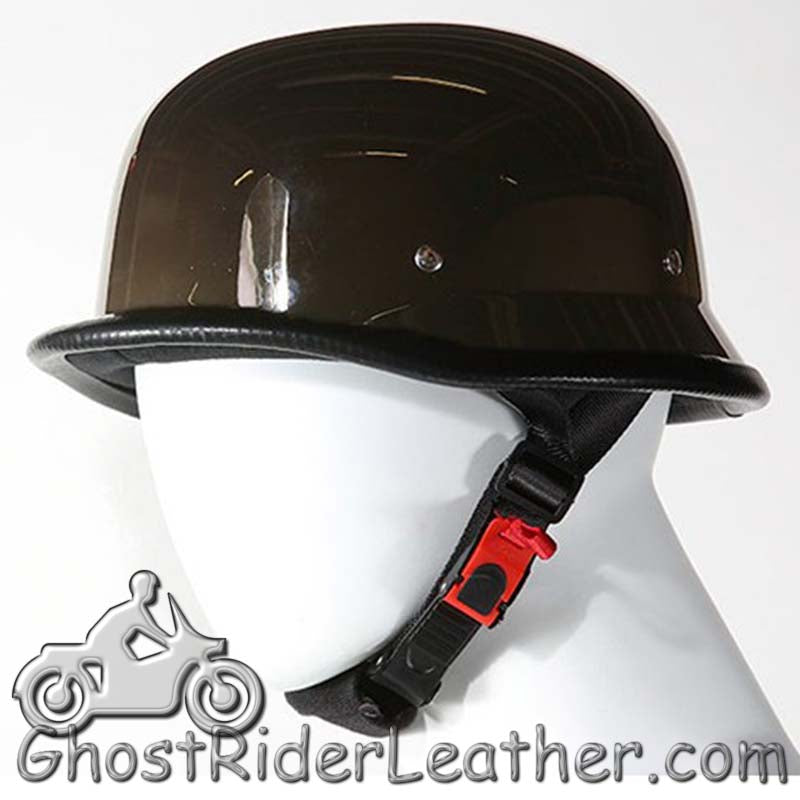 German Novelty Motorcycle Helmet in Black Chrome - SKU GRL-H102-01-NEW