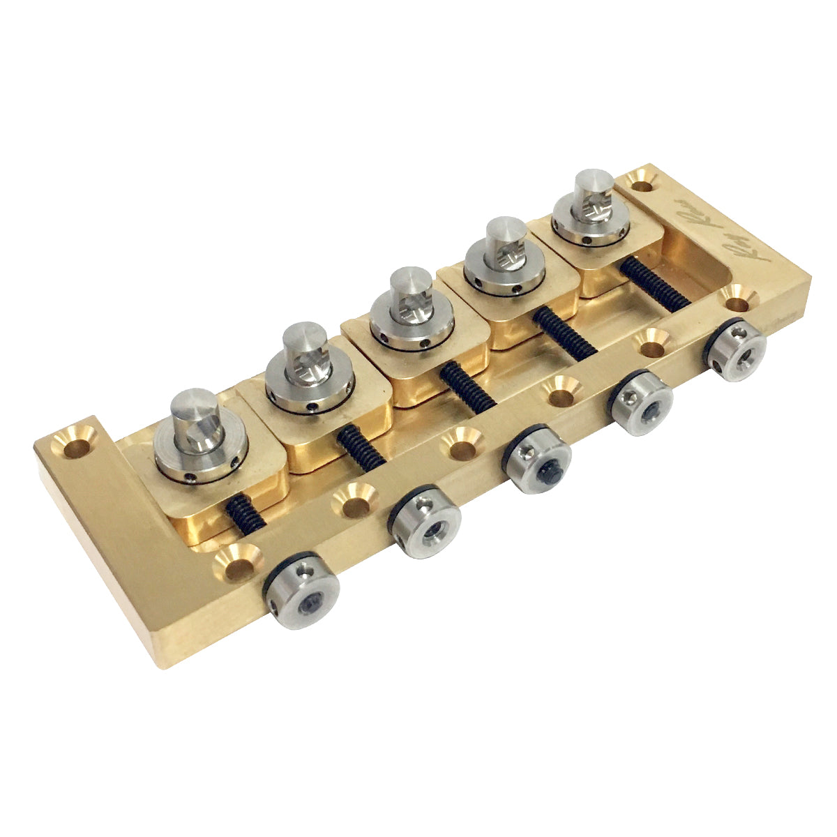 Ray Ross Saddle-Less 5-String Bass Bridge - Brass / 17 mm