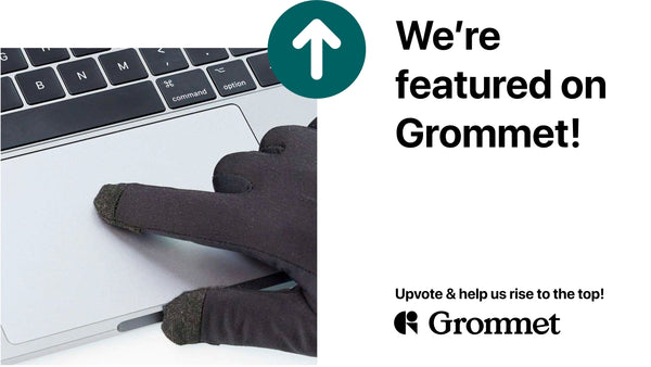 Thin, warm typing gloves featured by The Grommet
