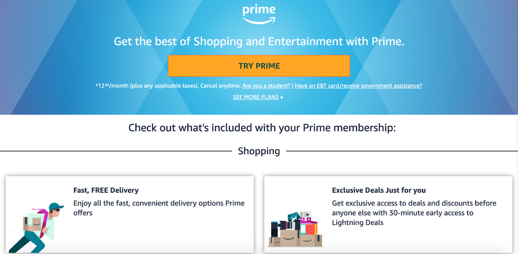 Amazon Prime loyalty membership program example