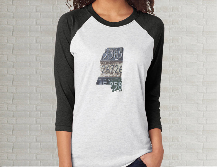 Mississippi Raglan T-Shirt | Adult Unisex Tee Shirt