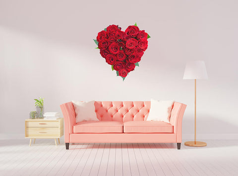 Rose Heart Wall Decal
