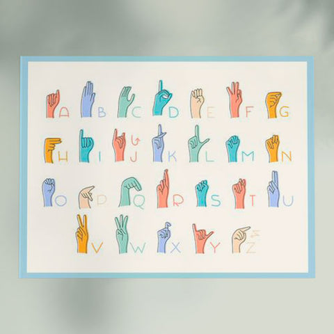 sign language alphabet wall decal