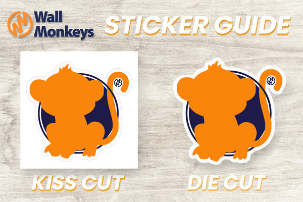 kiss cut sticker versus die cut sticker