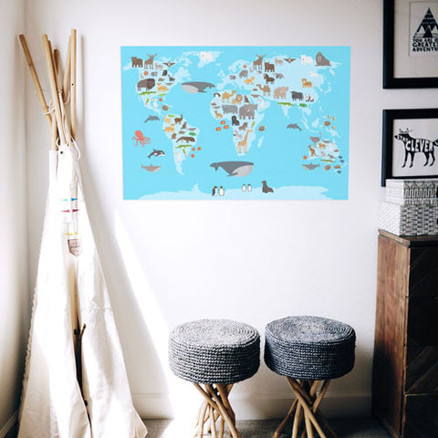 map wall decal