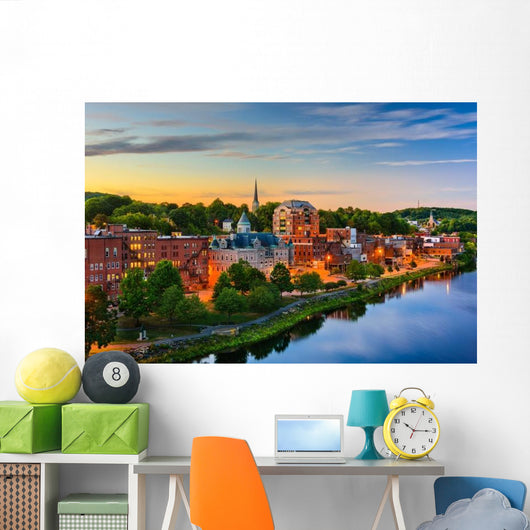 Augusta Maine Usa Evening Wall Decal Wallmonkeys Com