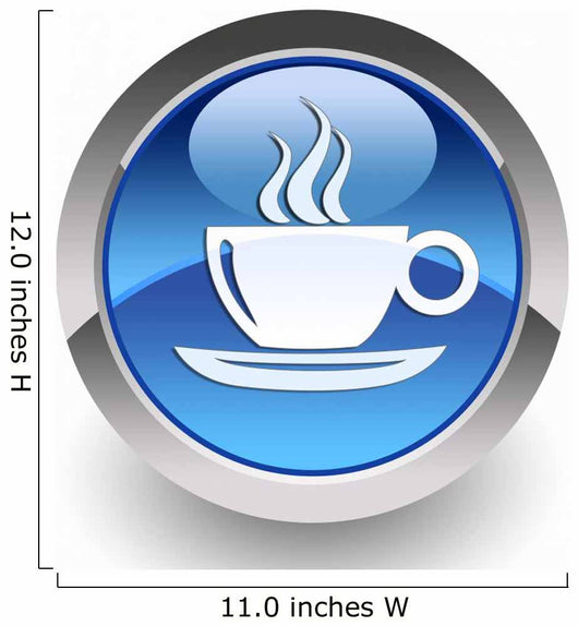 Coffee Break Glossy Icon Wall Decal Wallmonkeys Com