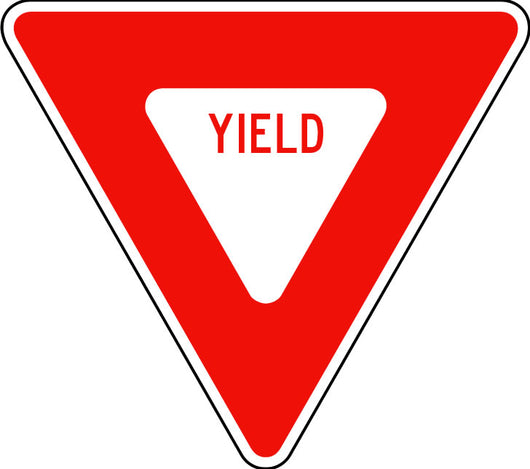 Red Yield Sign Wall Decal Wallmonkeys Com