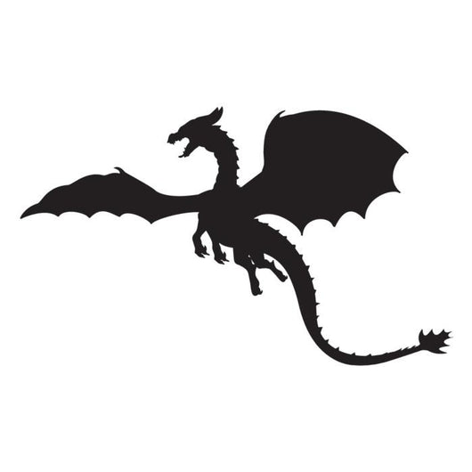 Fantastic Silhouette Black Dragon Wall Decal – WallMonkeys.com