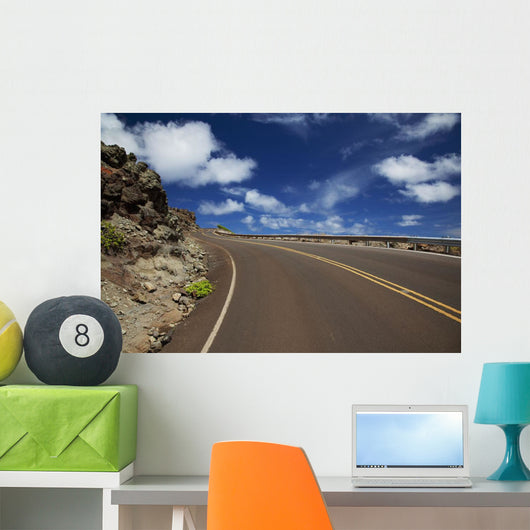 Hawaii Maui Open Road Wall Mural Wallmonkeys Com