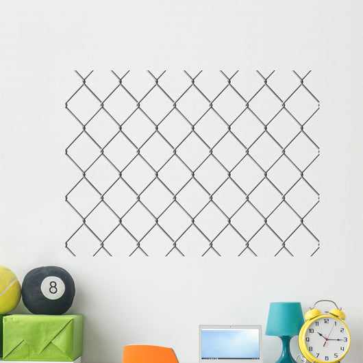 Chainlink Fence Seamless Texture Wall Decal Wallmonkeys Com - roblox fence decal