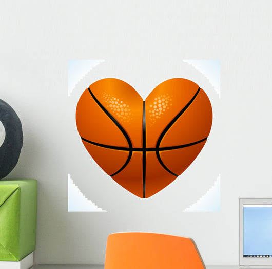 heart shaped basketball clipart border