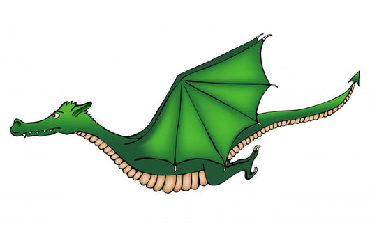 Flying Dragon Illustration Wall Decal Wallmonkeys Com