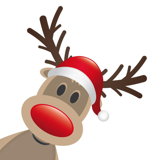 schokkend Woordvoerder Allergisch Rudolph Reindeer Red Nose – Wallmonkeys