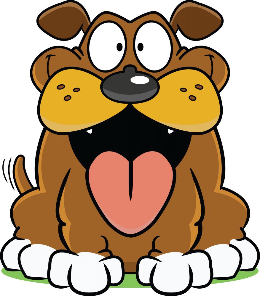 Happy Cartoon Dog Vector Wall Decal – Wallmonkeys