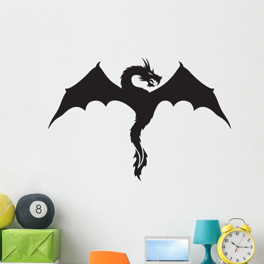 Winged Dragon Silhouette Wall Decal - WallMonkeys.com – Wallmonkeys