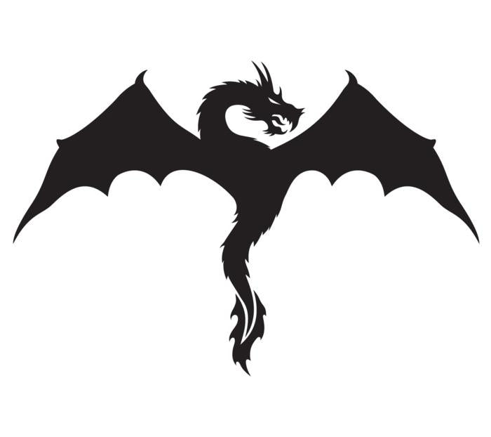 Winged Dragon Silhouette Wall Decal - WallMonkeys.com – Wallmonkeys