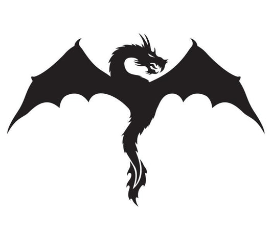 Winged Dragon Silhouette Wall Decal – WallMonkeys.com