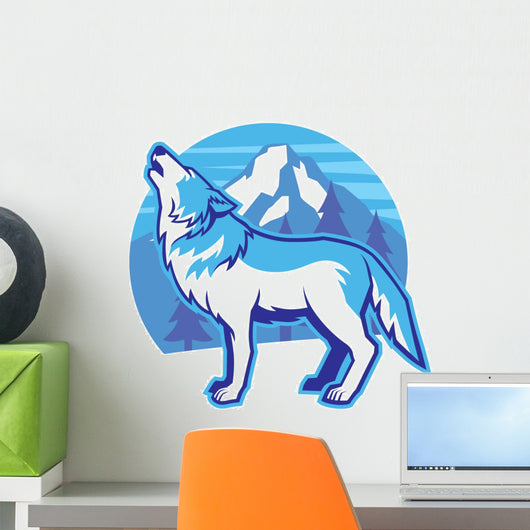howling wolf Wall Decal