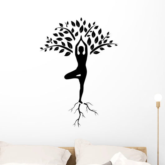 tree pose silhouette