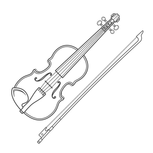 violin and bow clipart with no background
