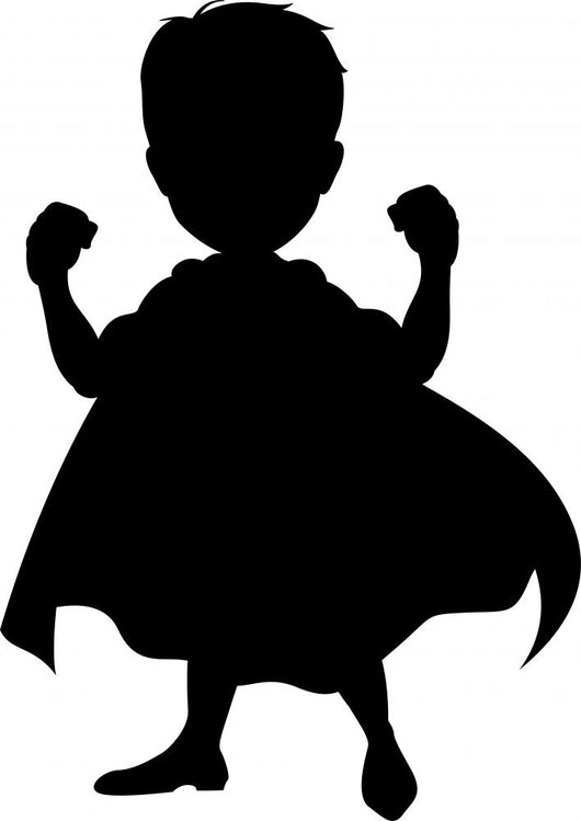 Download Little Boy Superhero Silhouette Wall Decal - WallMonkeys.com