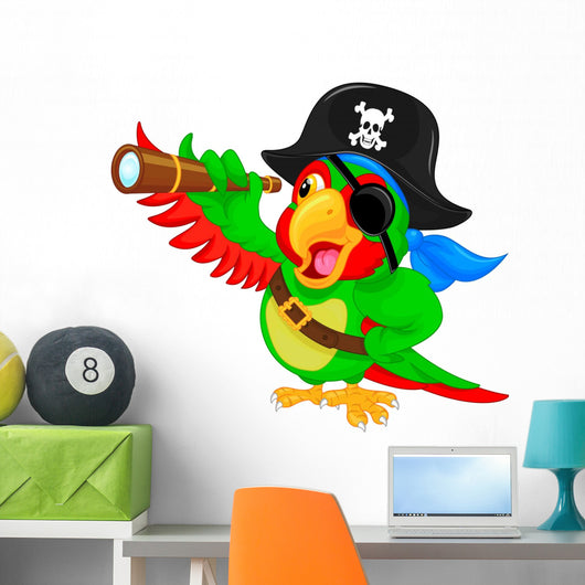 cartoon pirate parrot