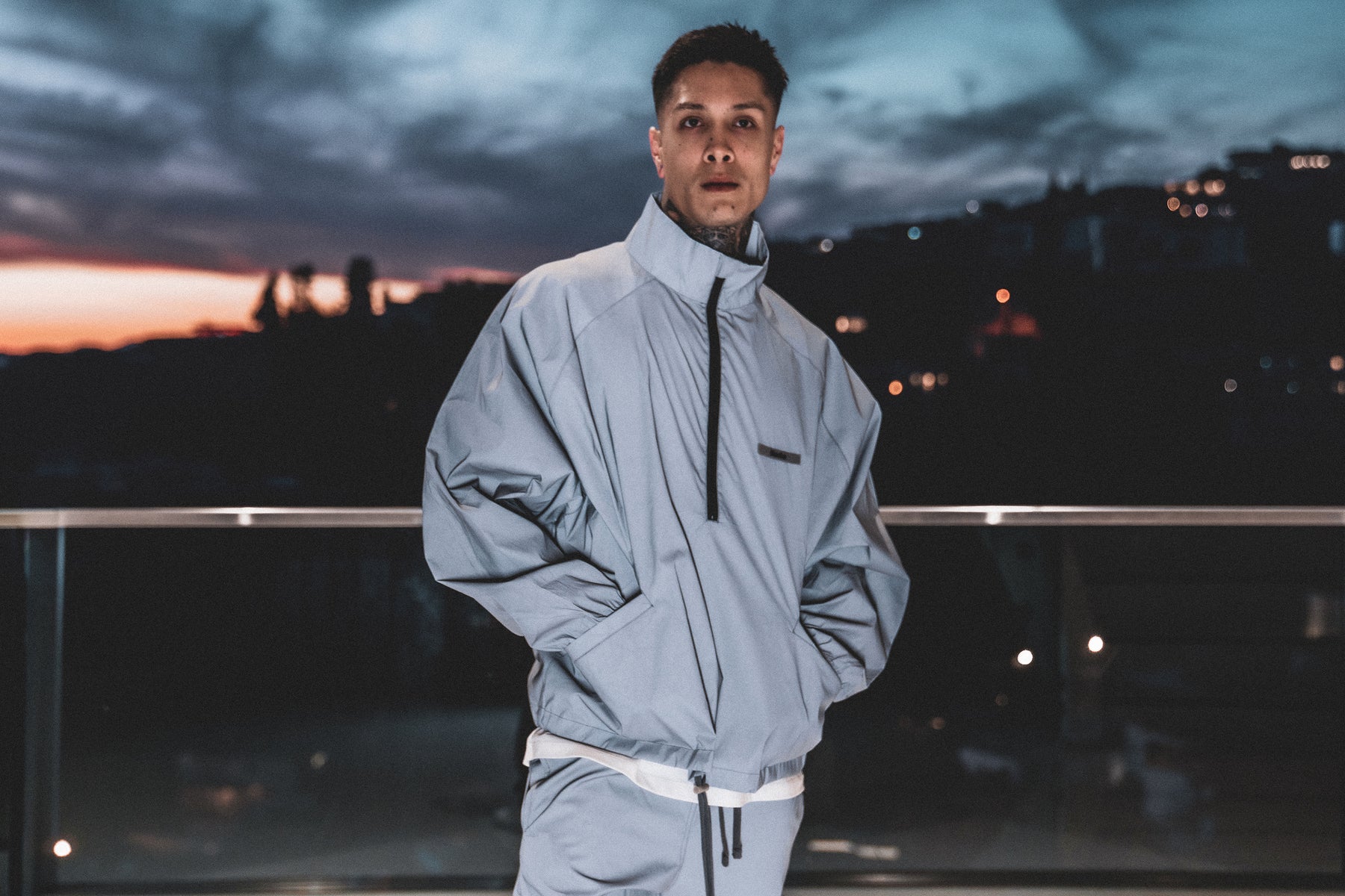 Heria Grey 3M Reflective Windbreaker Jacket – Chris Heria