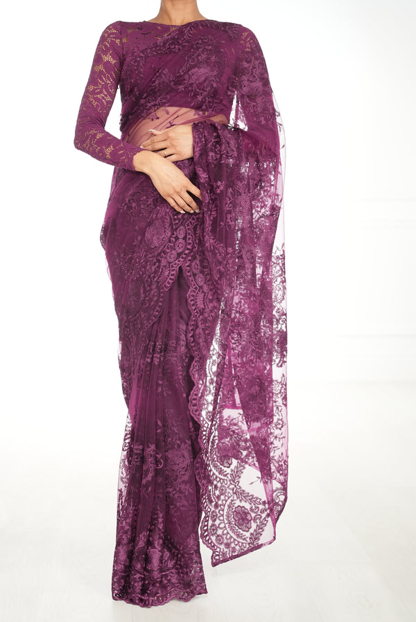 38 Violet Saree Silhouette™– TiaBhuva.com