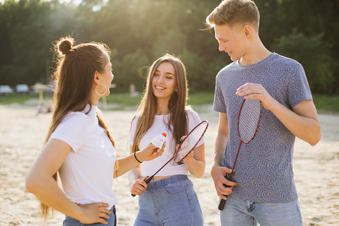 Badminton Friends Fun Outdoors