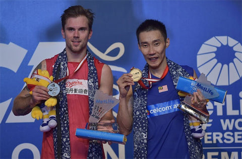 Jan O Jorgensen and Lee Chong Wei on Podium