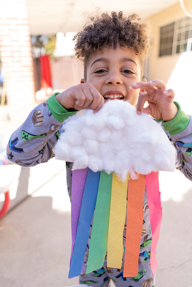 rainbow and cloud diy kids craft project