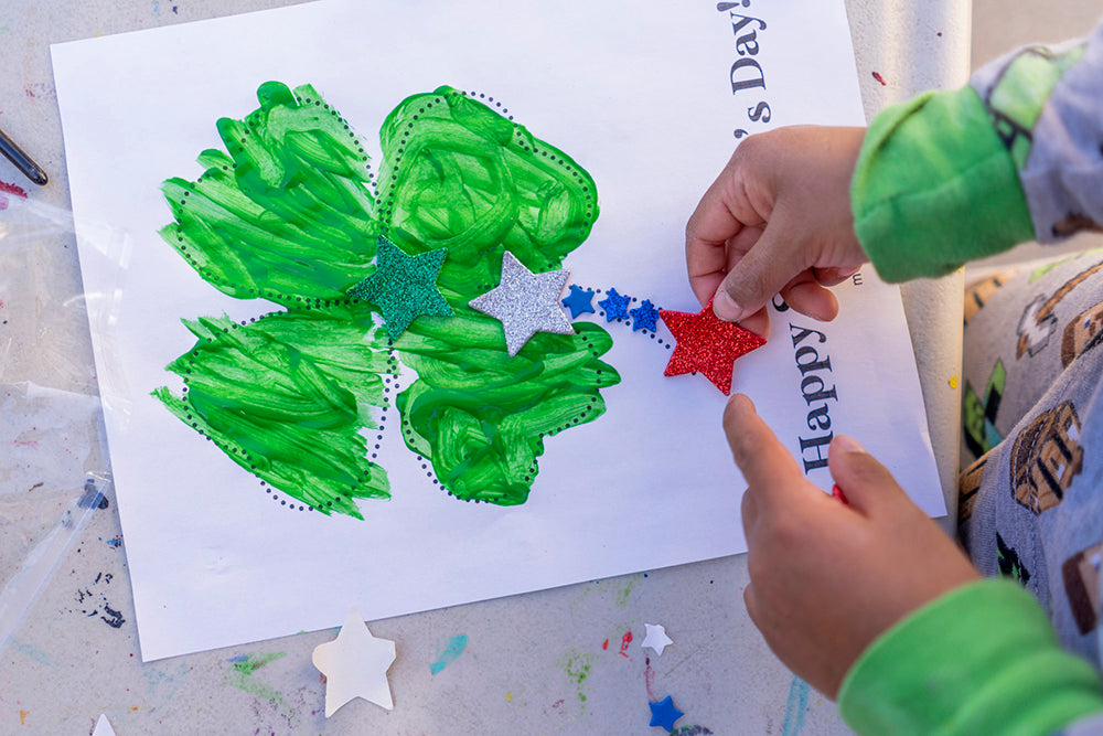 free four leaf clover download for st pattys day kids craft