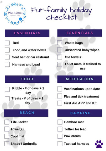 Holiday checklist for your Puggie