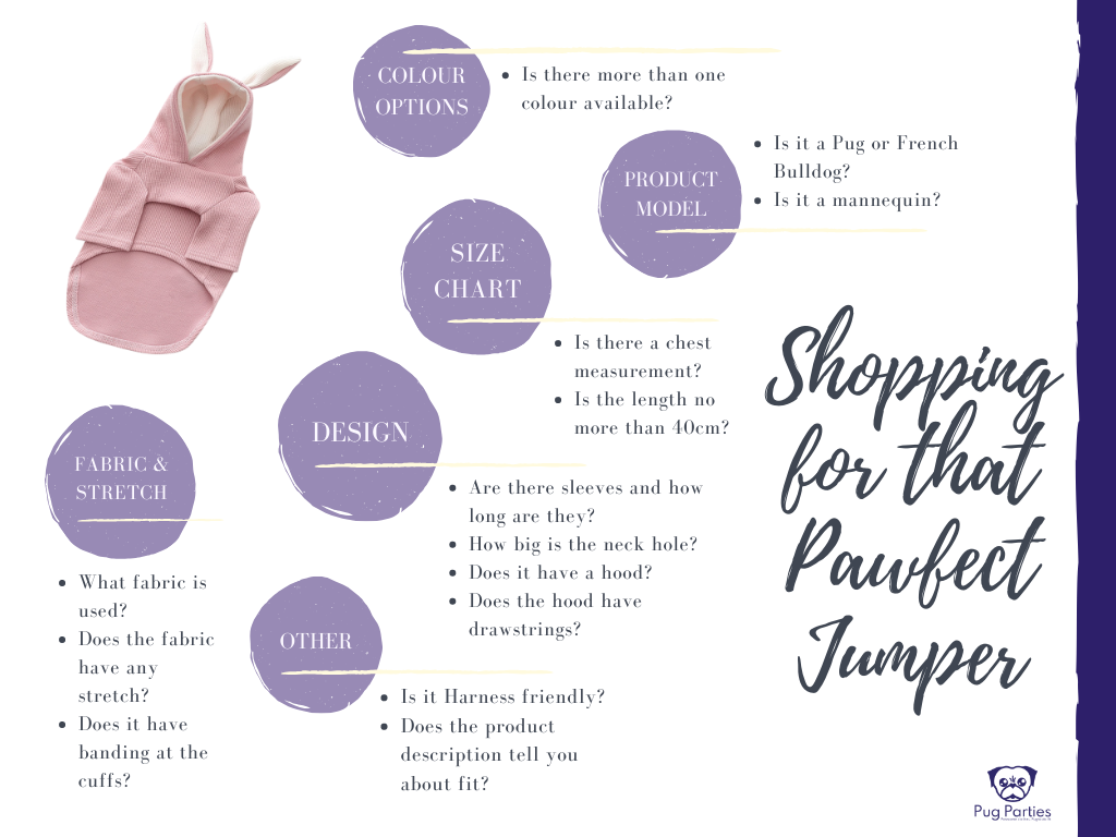 Graphic of the shopping tips for a Jumper
